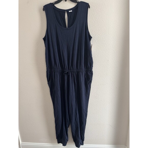 Amazon Essentials Women's Studio Terry Fleece Jumpsuit plus size 3x blue navy - Picture 9 of 16